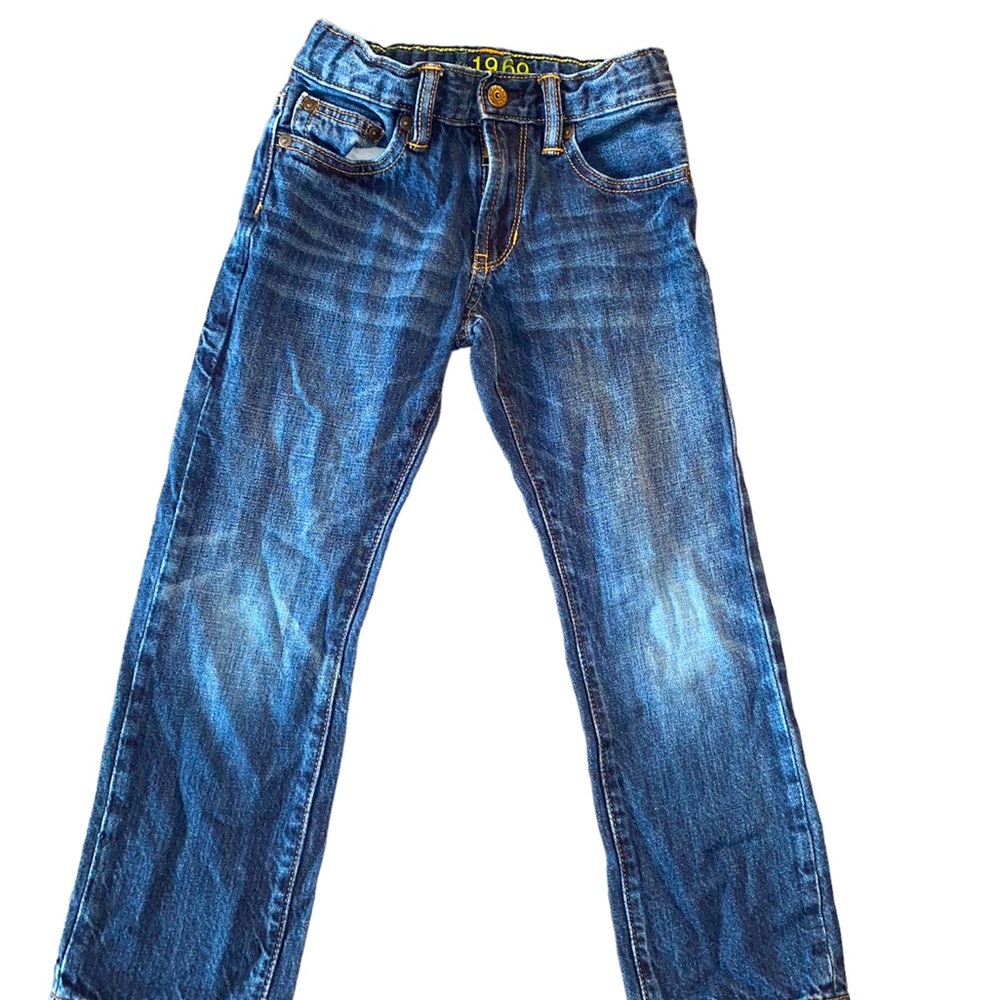 LAST CHANCE / Gap dark wash straight leg blue jeans / 6 boys / adjustable waist